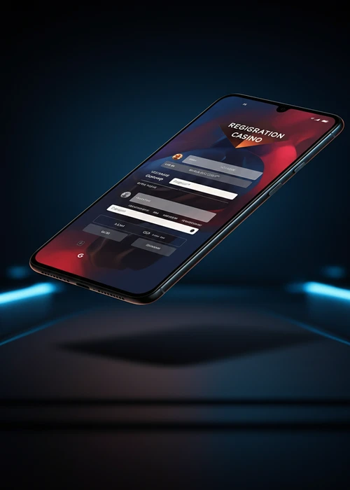 Benutzeroberfläche von Mafia Casino, die den ersten Schritt des einfachen und schnellen Registrierungsprozesses für neue Spieler zeigt.